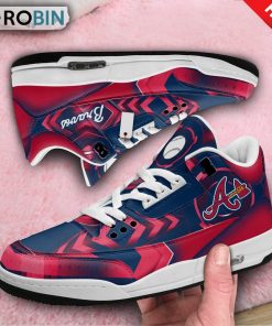 Atlanta Braves Custom Jordan 3 Sneakers Atlanta Braves Custom Jordan 3 Sneakers