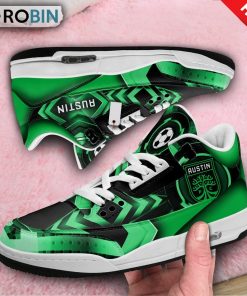 Austin FC Custom Jordan 3 Sneakers Austin FC Custom Jordan 3 Sneakers