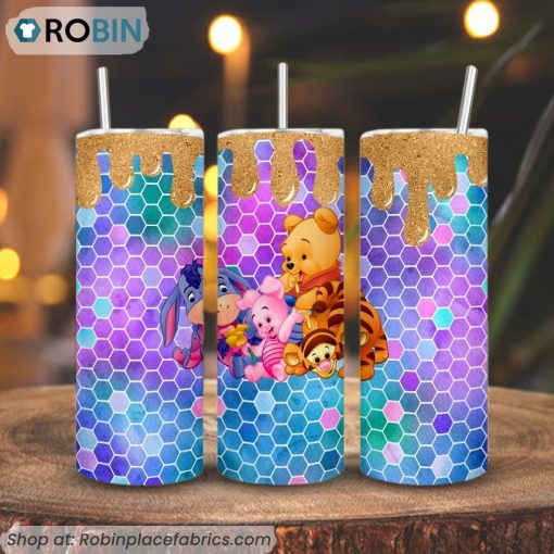 Baby Winnie The Pooh 3D Printed Skinny Tumbler, Cartoon Disney Tumbler