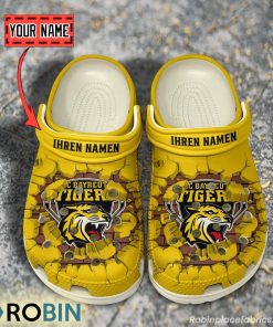 Bayreuth Tigers Break Cracked Hole Design Crocs Shoes
