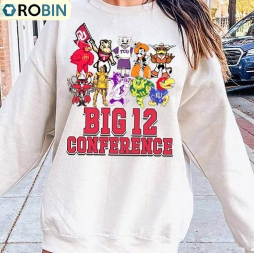 Big 12 Conference Shirt, Retro College Football Unisex Hoodie Tee Tops