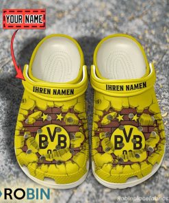 Borussia Dortmund Break Cracked Hole Design Crocs Shoes