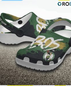 Boston Celtics NBA Classic Crocs Shoes, Celtics Unique Gifts For Fans