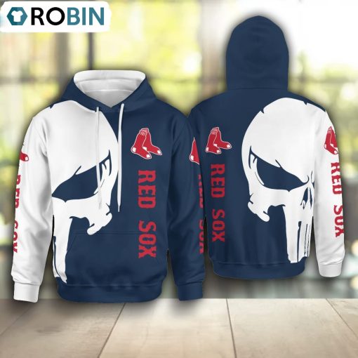 Boston Red Sox Punisher Skull Hoodie and Zip Hoodie, Boston Red Sox Fan Shirt