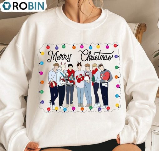 Bts Christmas Shirt, Bts Xmas Short Sleeve Tee Tops