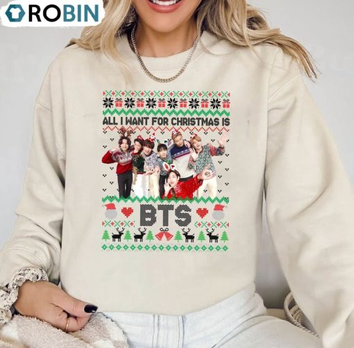 Bts Christmas Shirt, Christmas Korean Group Unisex Shirt