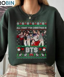 Bts Christmas Shirt, Korean Kpop Long Sleeve Unisex Hoodie