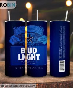 Bud Light 3D Printed Skinny Tumbler, BeerTumbler