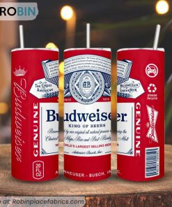 Budweiser King Of Beers 3D Printed Skinny Tumbler