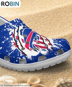 Buffalo Bills American Flag Pattern Printed Crocs Shoes, Bills Gear