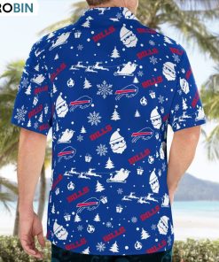 Buffalo Bills Christmas Pattern Button Shirt, Buffalo Bills Unique Gifts