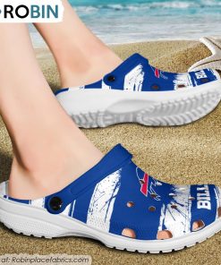 Buffalo Bills Ink Splash Crocs Shoes, Bills Team Gifts