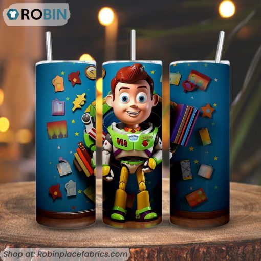 Buzz Lightyear 3D 3D Printed Skinny Tumbler, Toy Story Tumbler