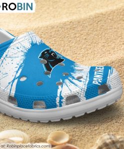 Carolina Panthers Ink Splash Crocs Shoes, Carolina Panthers Merch