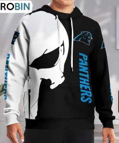 Carolina Panthers Punisher Skull Hoodie and Zip Hoodie, Carolina Panthers Apparel Carolina Panthers Punisher Skull Hoodie and Zip Hoodie, Carolina Panthers Apparel
