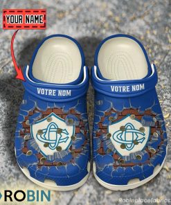 Castres Olympique Break Cracked Hole Design Crocs Shoes