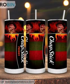 Chapstick Freddy 3D Printed Skinny Tumbler, Freddy Krueger Tumblers