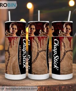 Chapstick Leatherface 3D Printed Skinny Tumbler, Texas Chain Saw Massacre Tumblers