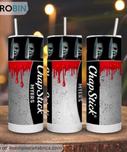 Chapstick Myers 3D Printed Skinny Tumbler, Michael Myers Tumblers