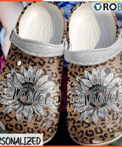 Cheetah Personalized Sunflower Classic Shoes