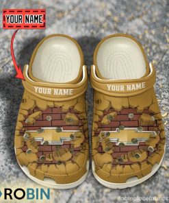 Chevrolet Break Cracked Hole Design Crocs Shoes