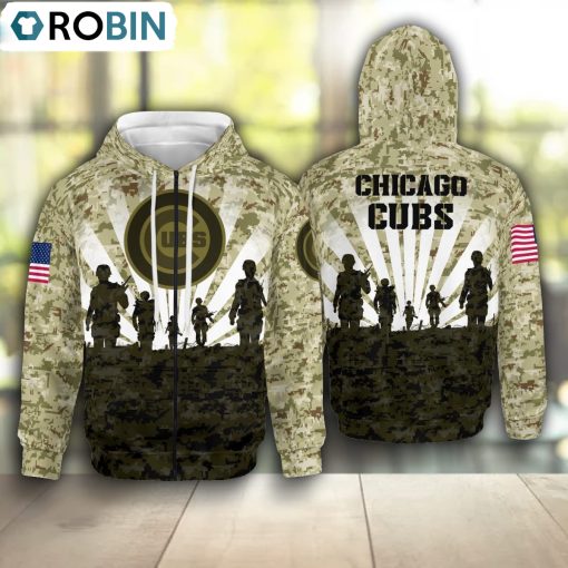 Chicago Cubs Camouflage Pattern Hoodie and Zip Hoodie, Chicago Cubs Gear