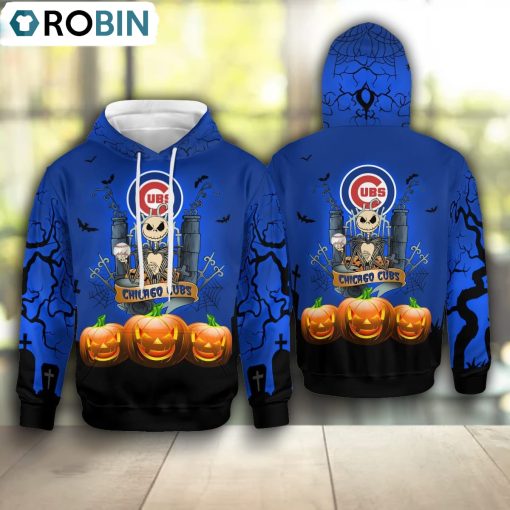 Chicago Cubs Jack Skellington Halloween Hoodie Limited Edition, Cubs Unique Gifts