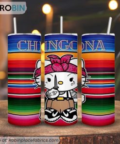 Chingona Hello Kitty 3D Printed Skinny Tumbler