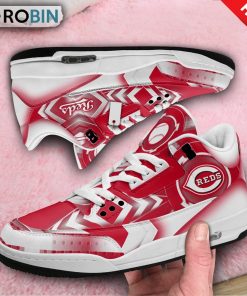 Cincinnati Reds Custom Jordan 3 Sneakers Cincinnati Reds Custom Jordan 3 Sneakers