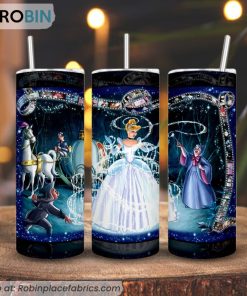 Cinderella 3D Printed Skinny Tumbler, Disney Princess Tumbler