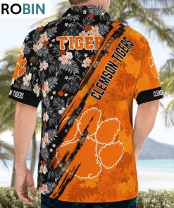 Clemson Tigers Mickey Mouse Floral Short Sleeve Hawaii Shirt, Clemson Team Gifts