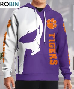 Clemson Tigers Punisher Skull Hoodie and Zip Hoodie, Clemson Tigers Fan Shirt for Sale