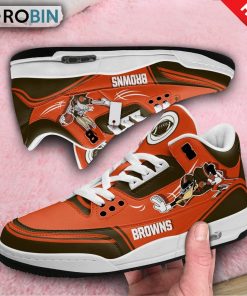 Cleveland Browns Bugs Bunny Custom Jordan 3 Sneakers