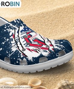 Cleveland Guardians American Flag Pattern Printed Crocs Shoes, Cleveland Guardians Team Gifts