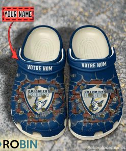 Colomiers rugby Break Cracked Hole Design Crocs Shoes