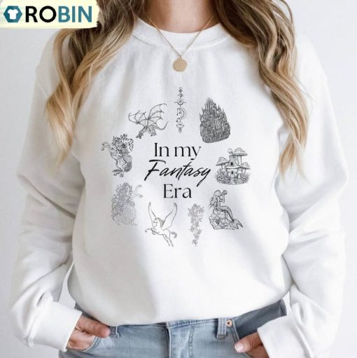 Cute In My Fantasy Era Sweatshirt, Fantasy Readers And Bookish Crewneck Hoodie