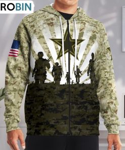 Dallas Cowboys Camouflage Pattern Hoodie and Zip Hoodie, Dallas Cowboys Team Gifts