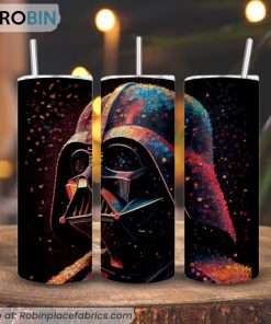 Darth Vader Colorful Abstract 3D Printed Skinny Tumbler, Star Wars Art Tumbler