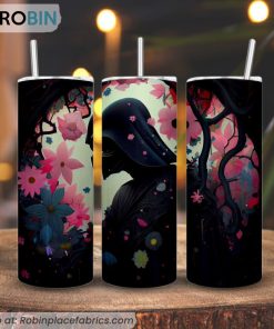 Darth Vader Traditional Japanese Flower 3D Printed Skinny Tumbler, Star Wars Japan Tumbler