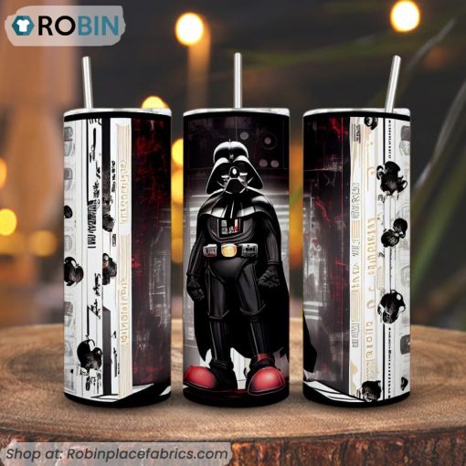Darth Vader Vintage 3D Printed Skinny Tumbler, Classic Star Wars Tumbler
