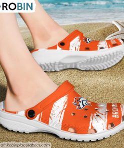 Denver Broncos Ink Splash Crocs Shoes, Broncos Merch Denver Broncos Ink Splash Crocs Shoes, Broncos Merch