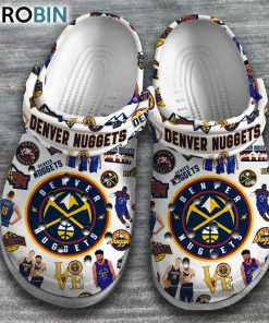 Denver Nuggets NBA Basketball Classic Crocs Shoes, Nuggets Gifts for Fans