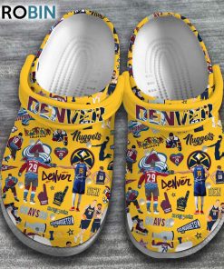 Denver Nuggets NBA Basketball Classic Crocs Shoes, Nuggets Merchandise