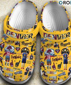 Denver Nuggets NBA Basketball Classic Crocs Shoes, Nuggets Merchandise