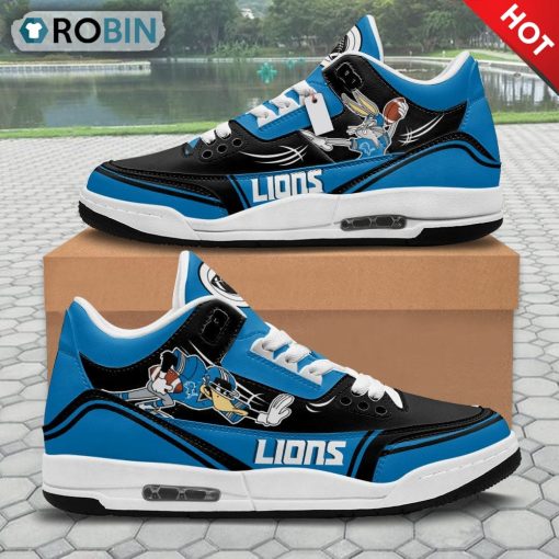 Detroit Lions Bugs Bunny Jordan 3 Sneakers