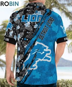 Detroit Lions Mickey Mouse Floral Short Sleeve Hawaii Shirt, Detroit Lions Shirt