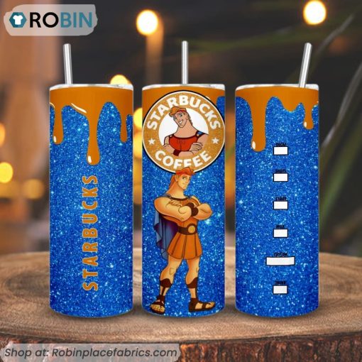 Disney Hercules Starbucks Coffee 3D Printed Skinny Tumbler