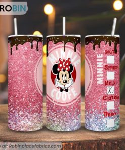 Disney Minnie Mouse Coffee Starbucks 3D Printed Skinny Tumbler