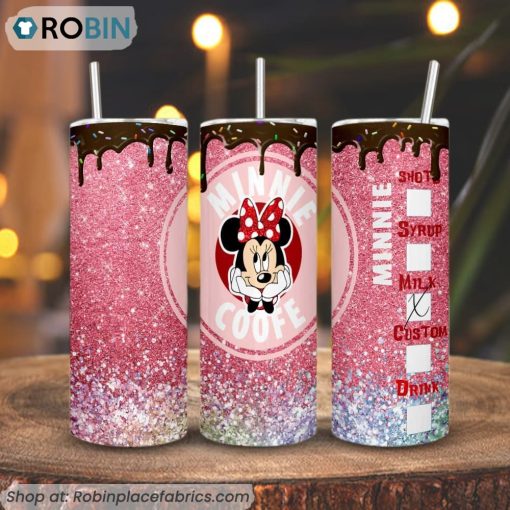 Disney Minnie Mouse Coffee Starbucks 3D Printed Skinny Tumbler