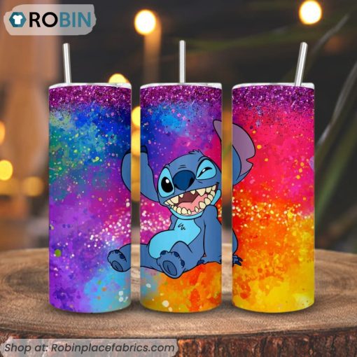 Disney Stitch 3D Printed Skinny Tumbler, Lilo And Stitch Tumbler